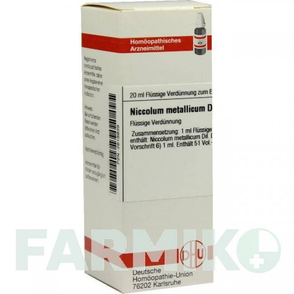 НИККОЛЮМ МЕТАЛЛИКУМ (NICCOLUM METALLICUM) D 12 раствор 20 мл - Гомеопатия DHU