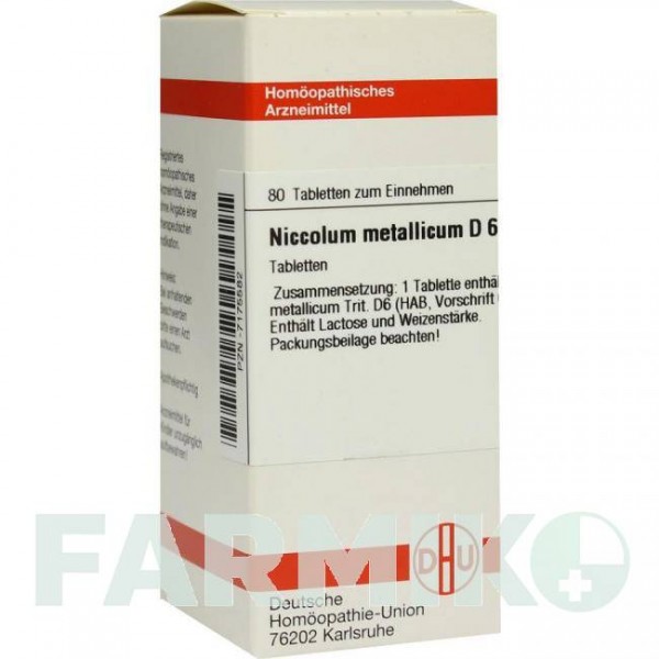 НИККОЛЮМ МЕТАЛЛИКУМ (NICCOLUM METALLICUM) D 6 таблетки 80 шт - Гомеопатия DHU