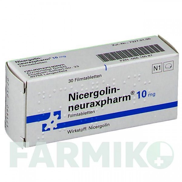 НИЦЕРГОЛИН (NICERGOLIN) 10 мг таблетки 30 шт - Ницерголин NEURAXPHARM