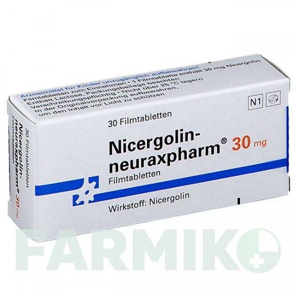 НИЦЕРГОЛИН (NICERGOLIN) 30 мг таблетки 30 шт - Ницерголин NEURAXPHARM
