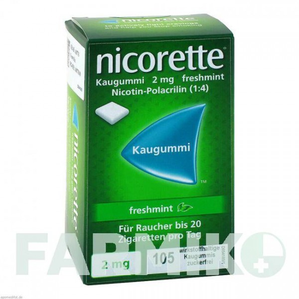 НІКОРЕТТЕ (NICORETTE) 2 мг гумка 105 шт - Нікотин PHARMA GERKE