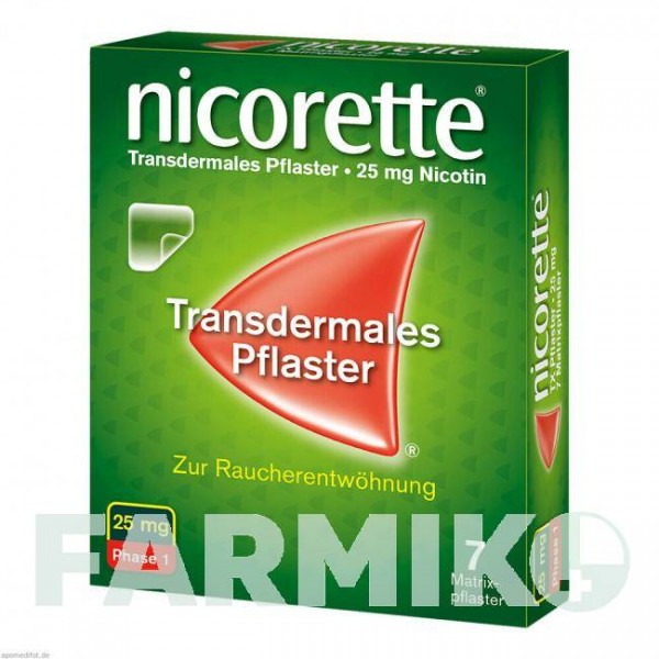 НИКОРЕТТЕ (NICORETTE) 25 мг пластырь 7 шт - Никотин JOHNSON & JOHNSON