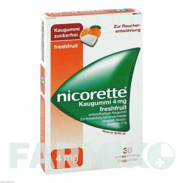 НІКОРЕТТЕ (NICORETTE) 4 мг гумка 30 шт - Нікотин EMRA-MED