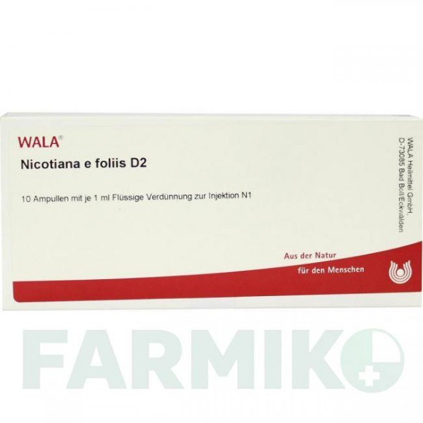 НІКОТИАНА (NICOTIANA) D 2 ампули 10x1 мл - Гомеопатія WALA HEILMITTEL