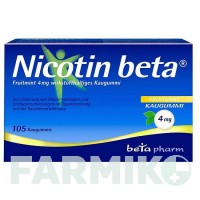 НІКОТИН (NICOTIN) 4 мг гумка 105 шт - Нікотин BETAPHARM