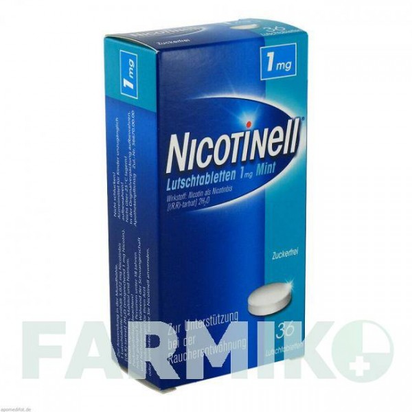 НІКОТИНЕЛЛ (NICOTINELL) 1 мг таблетки 36 шт - Нікотин GLAXOSMITHKLINE
