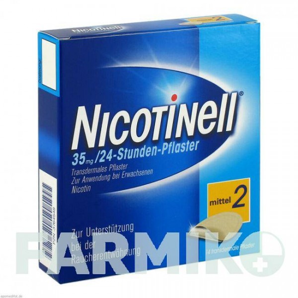 НІКОТИНЕЛЛ (NICOTINELL) 14 мг/24 год 35 мг пластир 14 шт - Нікотин GLAXOSMITHKLINE
