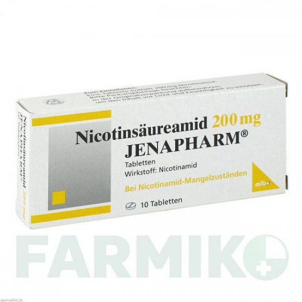 НІКОТИНСАУРАМІД (NICOTINSAUREAMID) 200 мг таблетки 10 шт - Вітамін B3 (Нікотинамід) AXICORP PHARMA