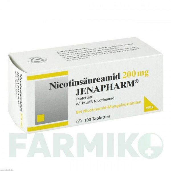НІКОТИНСАУРАМІД (NICOTINSAUREAMID) 200 мг таблетки 100 шт - Вітамін B3 (Нікотинамід) AXICORP PHARMA