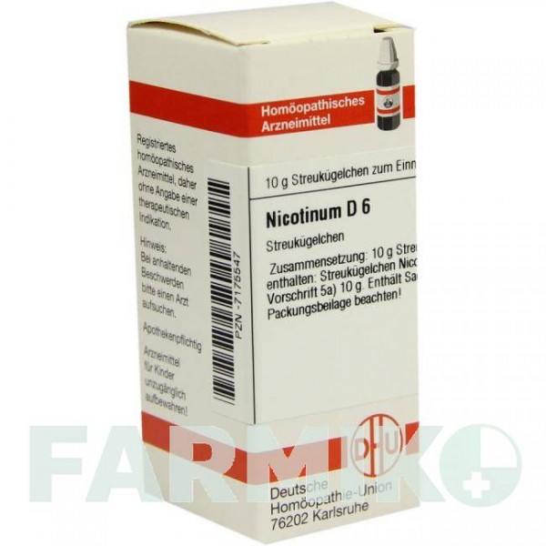 НИКОТИНУМ (NICOTINUM) D 6 глобули 10 г - Гомеопатия DHU