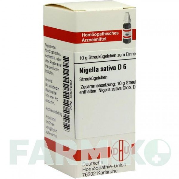 НИГЕЛЛА САТИВА (NIGELLA SATIVA) D 6 глобули 10 г - Гомеопатия DHU