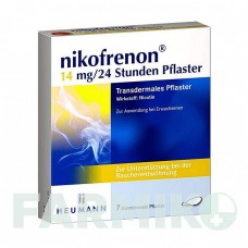 НИКОФРЕНОН (NIKOFRENON) 14 мг/24 ч пластырь 7 шт - Активные вещества HEUMANN PHARMA
