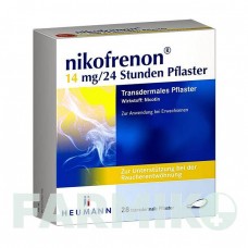 НИКОФРЕНОН (NIKOFRENON) 14 мг/24 ч пластырь 28 шт - Активные вещества HEUMANN PHARMA