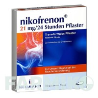 НИКОФРЕНОН (NIKOFRENON) 21 мг/24 ч пластырь 14 шт - Активные вещества HEUMANN PHARMA