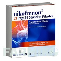 НИКОФРЕНОН (NIKOFRENON) 21 мг/24 ч пластырь 28 шт - Активные вещества HEUMANN PHARMA