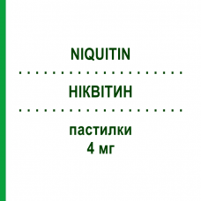 НИКВИТИН (NIQUITIN) 4 мг пастилки 60 шт - Никотин PERRIGO