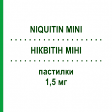 НИКВИТИН МИНИ (NIQUITIN MINI) 1,5 мг пастилки 60 шт - Никотин PERRIGO