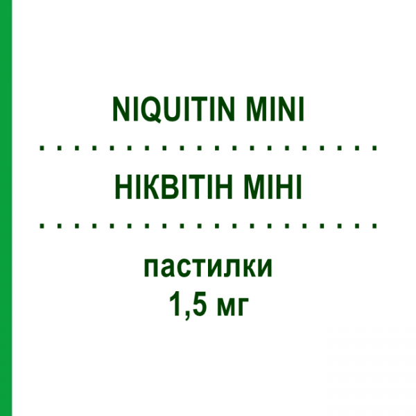НИКВИТИН МИНИ (NIQUITIN MINI) 1,5 мг пастилки 60 шт - Никотин PERRIGO