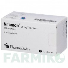 НІТОМАН (NITOMAN) 25 мг таблетки 112 шт - Тетрабеназин ORIFARM