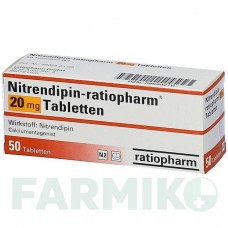 НИТРЕНДИПИН (NITRENDIPIN) 20 мг таблетки 50 шт - Нитрендипин RATIOPHARM