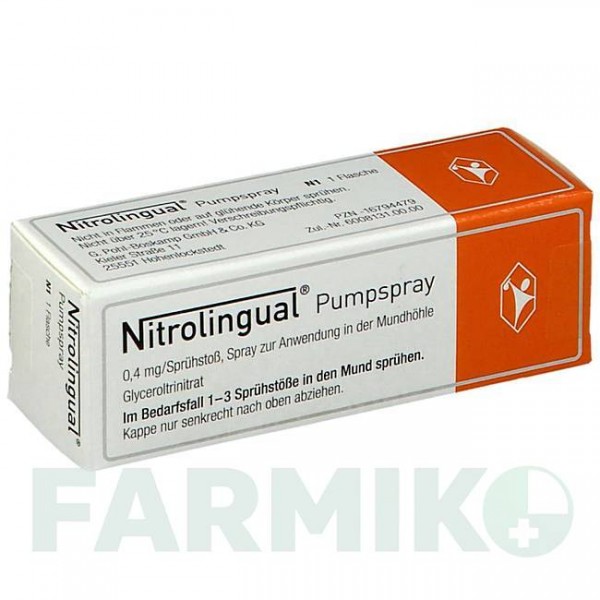 НИТРОЛИНГВАЛ (NITROLINGUAL) спрей 14,2 г - Глицерола тринитрат G.POHL-BOSKAMP