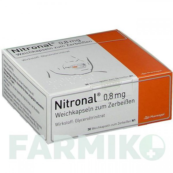 НИТРОНАЛ (NITRONAL) 0,8 мг капсулы 30 шт - Глицерола тринитрат PHARMAPOL