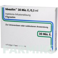 НИВЕСТИМ (NIVESTIM) 30 млн. ЕД/0,5 мл раствор 5 шт - Филграстим ORIGINALIS
