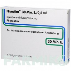 НИВЕСТИМ (NIVESTIM) 30 млн. ЕД/0,5 мл раствор 5 шт - Филграстим ORIGINALIS