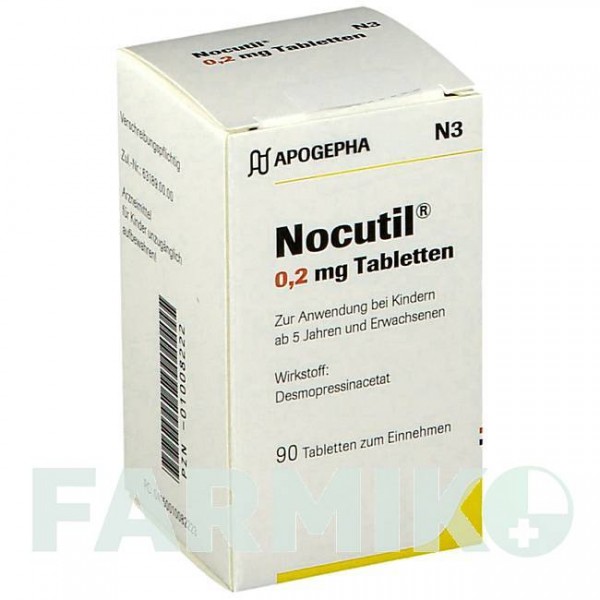 НОКУТИЛ (NOCUTIL) 0,2 мг таблетки 90 шт - Десмопресин APOGEPHA