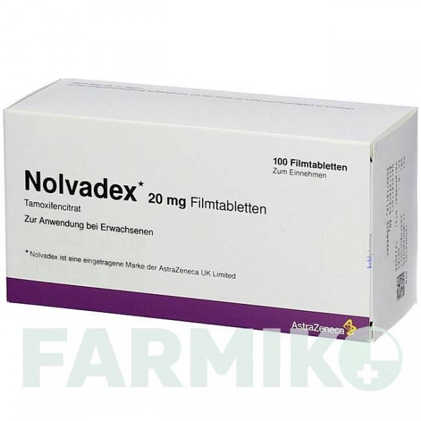 НОЛВАДЕКС (NOLVADEX) 20 мг таблетки 100 шт - Тамоксифен KOHLPHARMA