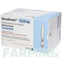 НОРДІМЕТ (NORDIMET) 12,5 мг розчин 12 шт - Метотрексат NORDIC PHARMA