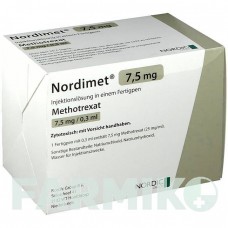НОРДИМЕТ (NORDIMET) 7,5 мг раствор 1 шт - Метотрексат NORDIC PHARMA