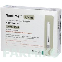 НОРДИМЕТ (NORDIMET) 7,5 мг раствор 4 шт - Метотрексат NORDIC PHARMA