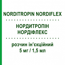 НОРДИТРОПИН НОРДИФЛЕКС (NORDITROPIN NORDIFLEX) 5 мг/1,5 мл раствор инъекционный 1,5 мл - Соматропин NOVO NORDISK