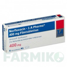 НОРФЛОКСАЦИН (NORFLOXACIN) 400 мг таблетки 6 шт - Норфлоксацин 1 A PHARMA
