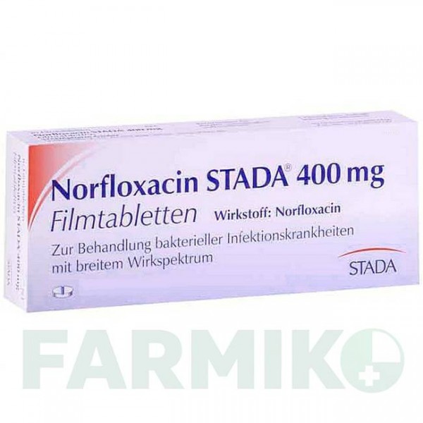 НОРФЛОКСАЦИН (NORFLOXACIN) 400 мг таблетки 20 шт - Норфлоксацин STADAPHARM