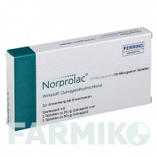 НОРПРОЛАК (NORPROLAC) 25 мкг/50 мкг таблетки 2x3 шт - Квинаголид FERRING