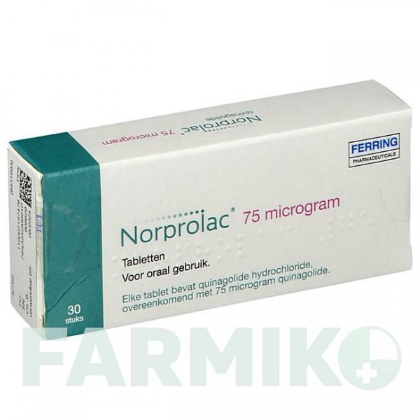НОРПРОЛАК (NORPROLAC) 75 мкг таблетки 30 шт - Квинаголид KOHLPHARMA
