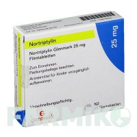 НОРТРИПТИЛІН (NORTRIPTYLIN) 25 мг таблетки 50 шт - Нортриптилін GLENMARK