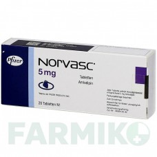 НОРВАСК (NORVASC) 5 мг таблетки 20 шт - Амлодипін EMRA-MED