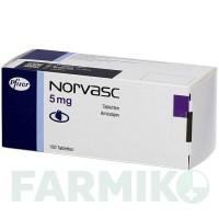 НОРВАСК (NORVASC) 5 мг таблетки 100 шт - Амлодипін EMRA-MED