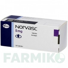 НОРВАСК (NORVASC) 5 мг таблетки 100 шт - Амлодипін EMRA-MED