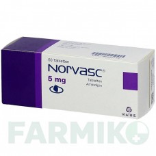 НОРВАСК (NORVASC) 5 мг таблетки 60 шт - Амлодипін VIATRIS