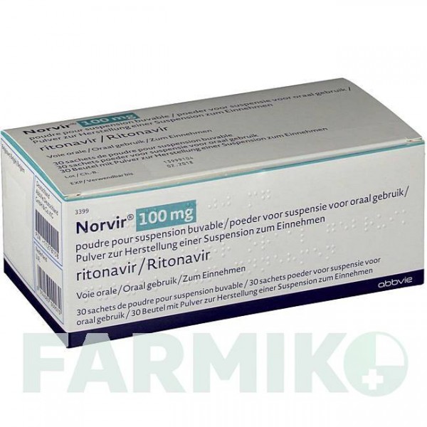 НОРВІР (NORVIR) 100 мг порошок 30 шт - Ритонавір ABBVIE