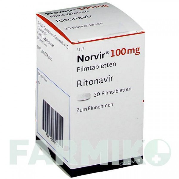 НОРВИР (NORVIR) 100 мг таблетки 30 шт - Ритонавир ABBVIE