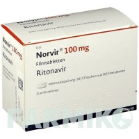 НОРВІР (NORVIR) 100 мг таблетки 90 шт - Ритонавір ABBVIE
