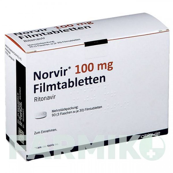 НОРВИР (NORVIR) 100 мг таблетки 90 шт - Ритонавир EMRA-MED