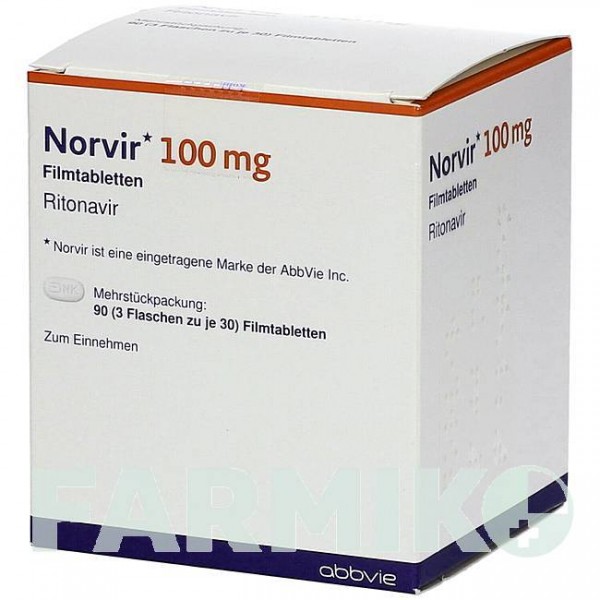 НОРВИР (NORVIR) 100 мг таблетки 30 шт - Ритонавир KOHLPHARMA