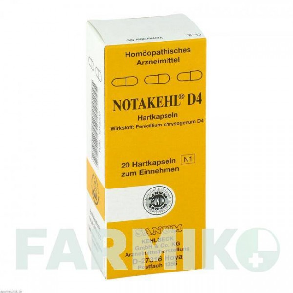 НОТАКЕЛЬ (NOTAKEHL) D 4 капсулы 20 шт - Гомеопатия SANUM-KEHLBECK
