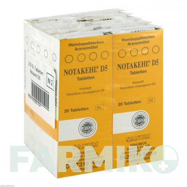 НОТАКЕЛЬ (NOTAKEHL) D 5 таблетки 10x20 шт - Гомеопатия SANUM-KEHLBECK